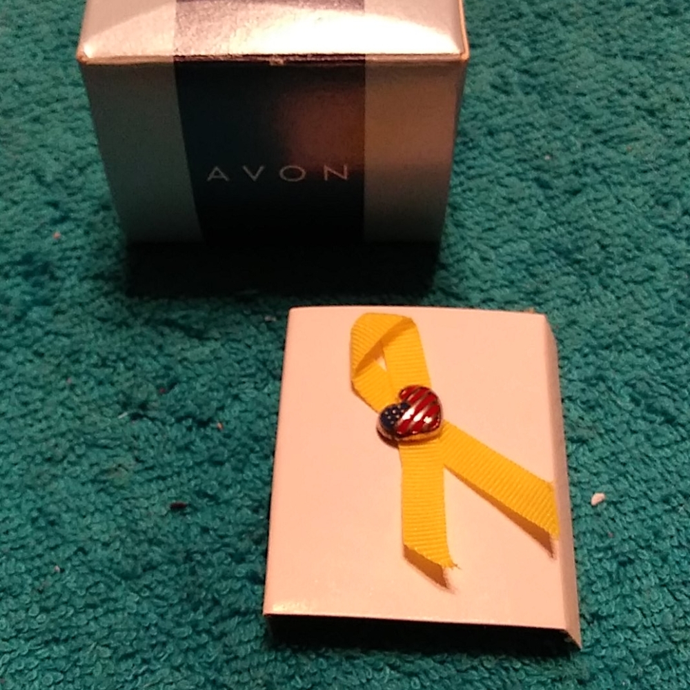 New Avon Yellow Ribbon Pin